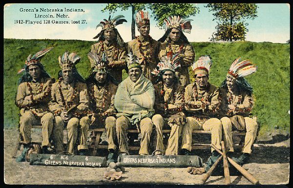 Older Baseball Postcard- “Green’s Nebraska Indians” Lincoln, NE- Downs Co. PC- #R34666