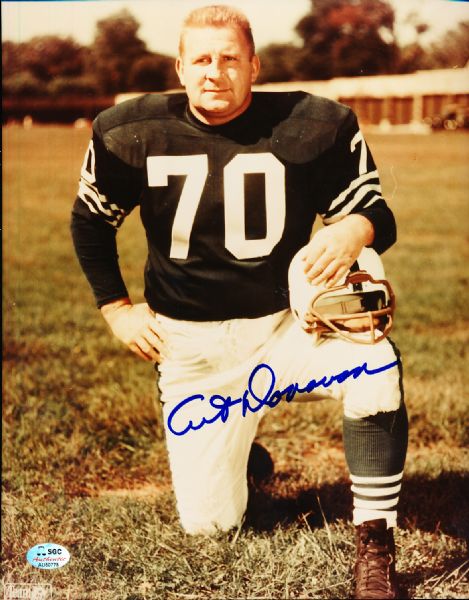 Art Donovan Autographed Baltimore Colts Ftbl. Color 8” x 10” Photo- SGC Authenticated