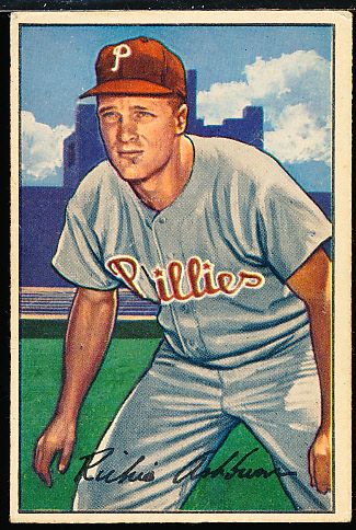 1952 Bowman Bb- #53 Richie Ashburn, Phillies