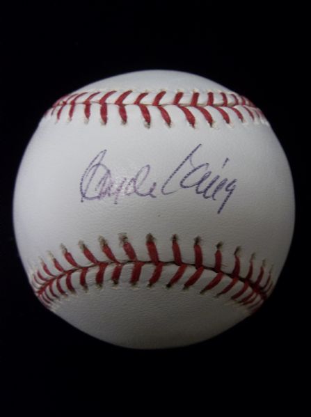 Clyde King Autographed Official MLB Bud Selig Bsbl.