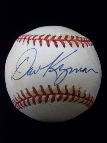 Dave Kingman Autographed Official NL Leonard Coleman Bsbl.