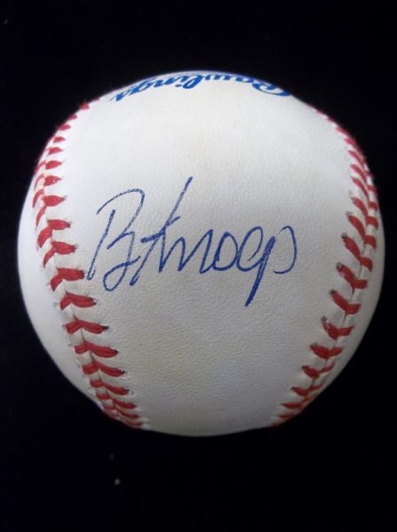 Bobby Knoop Autographed Official AL Gene Budig Bsbl.