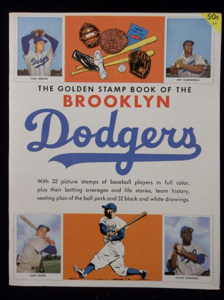 1955 Golden Stamp Book- Brooklyn Dodgers