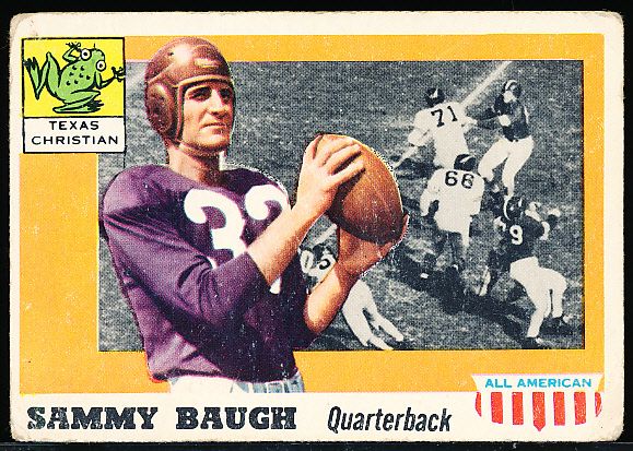 1955 Topps All American Football- #20 Sammy Baugh, TCU