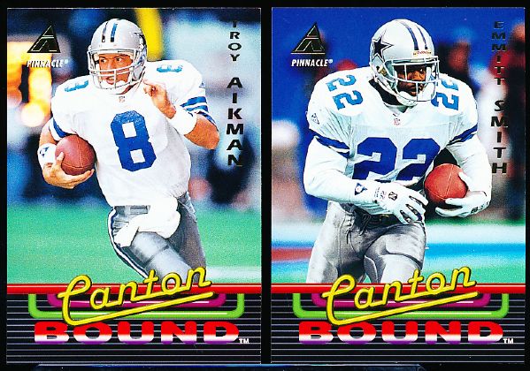 1994 Pinnacle Fb “Canton Bound” Insert Set of 25- plus sample card (#18 Lott)