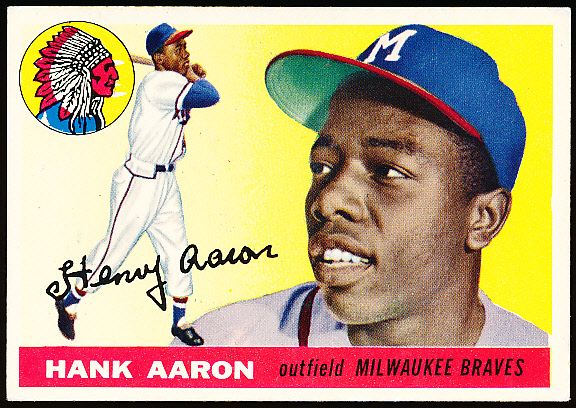 Lot Detail Topps Baseball Hank Aaron Braves Nd Year Card