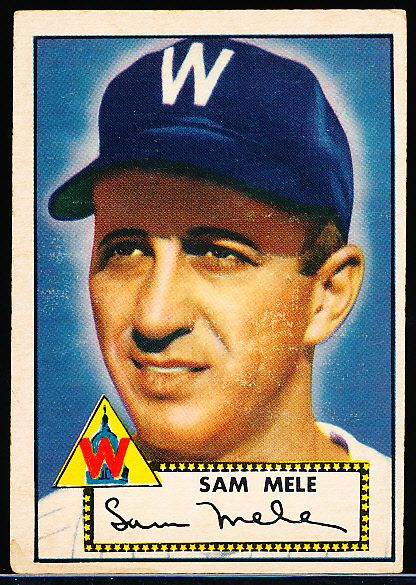 1952 Topps Bb- #94 Sam Mele, Washington