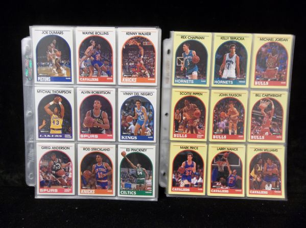 1989-90 Hoops Basketball Complete Set of 352 with Sears Hoops Set of 100 in Pages