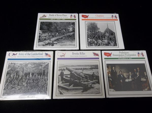 1993-95 Atlas Editions American Civil War Subscription Cards- Series #51 to #55- (100 Diff. Cards)