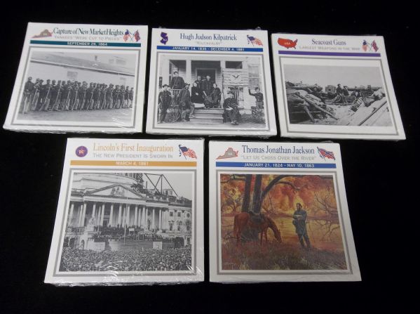 1993-95 Atlas Editions American Civil War Subscription Cards- Series #66 to 70- (100 Diff. Cards)