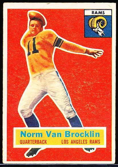 1956 Topps Ftbl. #6 Norm Van Brocklin, Rams