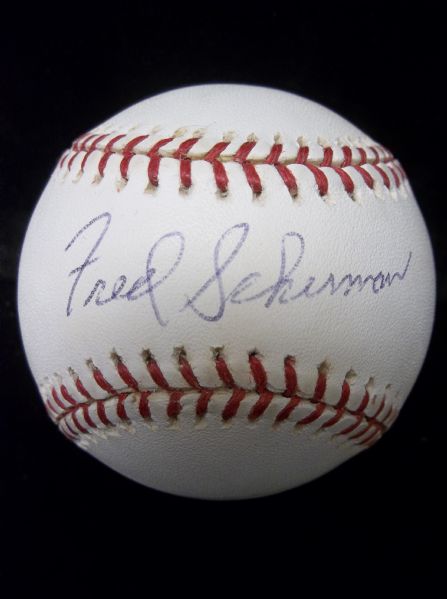 Fred Scherman Autographed Official MLB (Selig Commissioner) Baseball