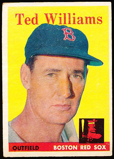 1958 Topps Baseball- #1 Ted Williams, Red Sox