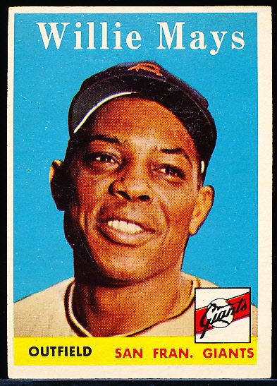 1958 Topps Baseball- #5 Willie Mays, Giants