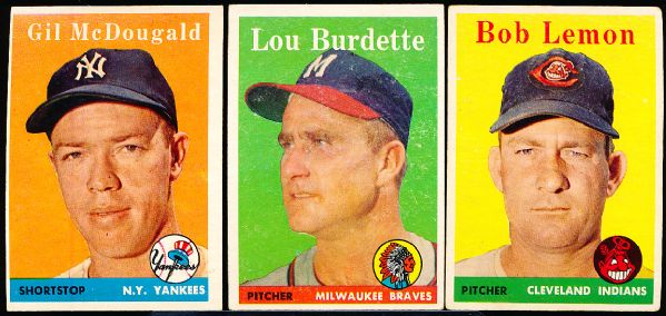 1958 Topps Baseball- 3 Diff.