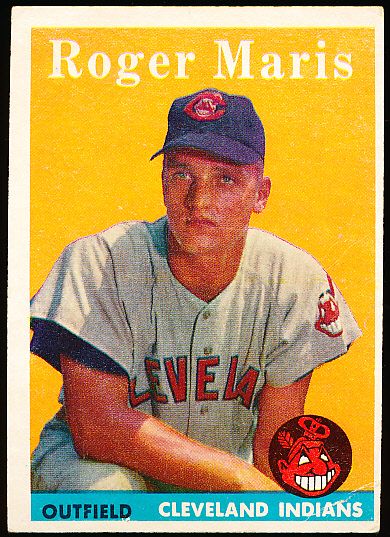 1958 Topps Baseball- #47 Roger Maris, Indians- Rookie! 