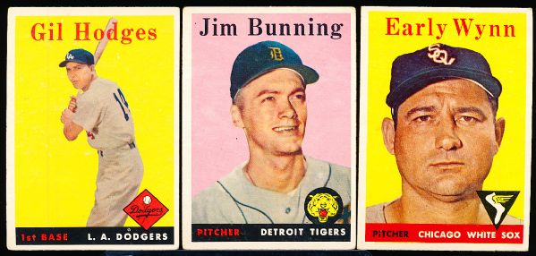 1958 Topps Baseball- 3 Diff.