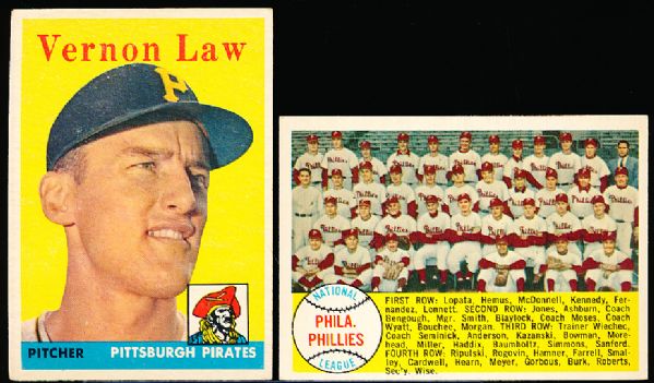 1958 Topps Baseball- 4 Diff.