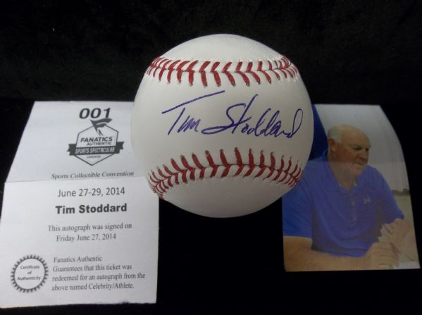 Tim Stoddard Autographed Official MLB (Selig Commissioner) Baseball