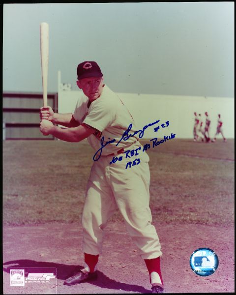 Jim Greengrass Autographed Cincinnati Reds Bsbl. Color 8” x 10” Photo