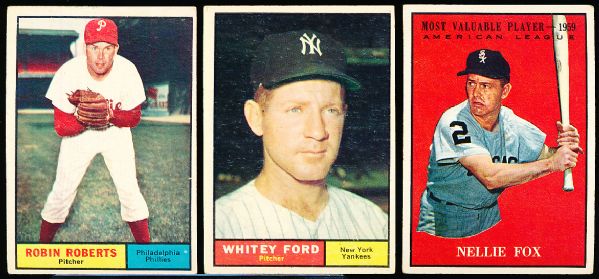 1961 Topps Bb- 3 Cards