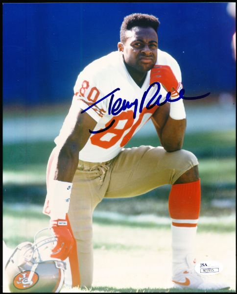 Jerry Rice Autographed San Francisco 49ers Color 8” x 10” Photo- JSA Certified