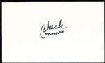 Chuck Connors Autographed Bsbl. Index Card- JSA Certified