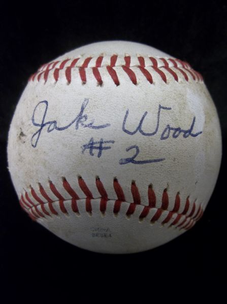 Jake Wood Autographed Official Widwest League (Spluss President) Baseball