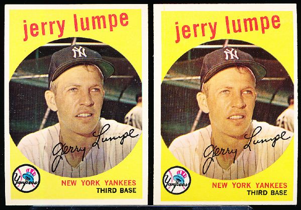 1959 Topps Bb- #272 Jerry Lumpe, Yankees- 10 Cards