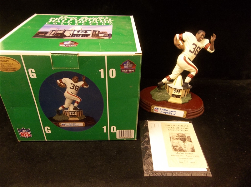 1999 Marion Motley Signed Vince Costello’s Pro Football Hall of Fame Collection Figurine- #914/4,900