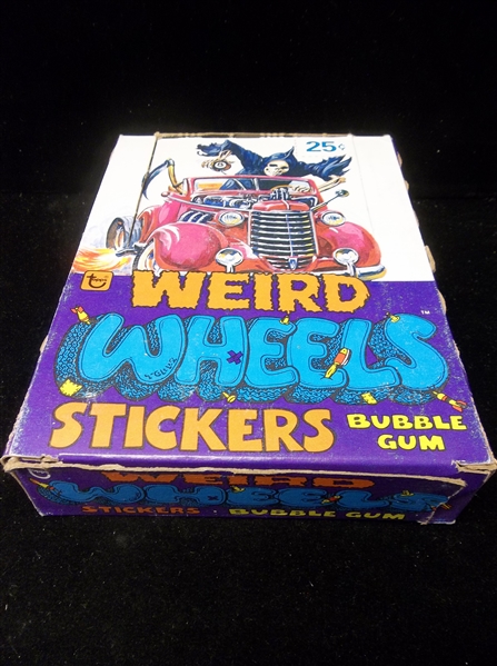 1980 Topps “Weird Wheels” Stickers- 25 Cent Display Box