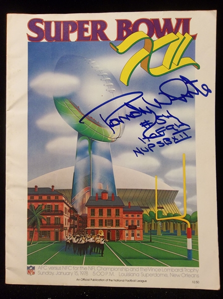 January 15, 1978 Super Bowl XII Program- (Dallas Cowboys vs. Denver Broncos) Autographed by SB XII MVP Randy White- SGC Certified