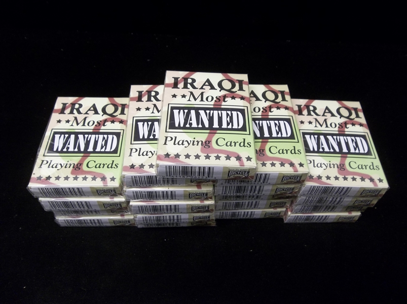 Hoyle Products “Iraqi Most Wanted” Factory Sealed Playing Card Decks- 18 Decks