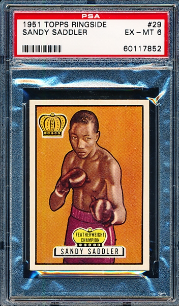 1951 Topps Ringside Boxing #29 Sandy Saddler- PSA Graded Excellent to Mint 6