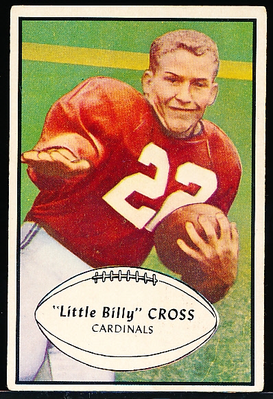 1953 Bowman Fb- #96 Billy Cross, Cardinals- Last Card in Set