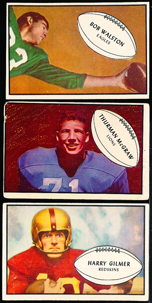 1953 Bowman Fb- 3 Cards
