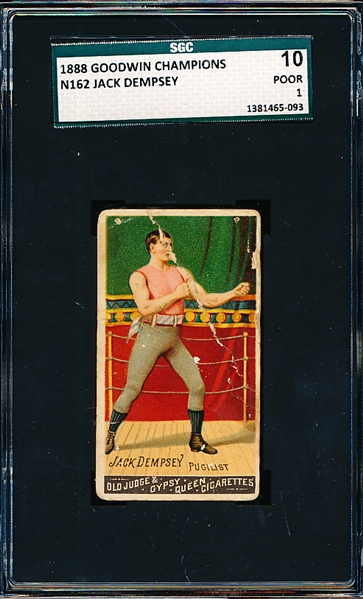 1888 N162 Goodwin Champions- Jack Dempsey, Pugilist- SGC 10 (Poor 1)