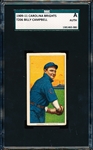 1909-11 T206 Baseball- Billy Campbell, Cinc- SGC A (Authentic)- Carolina Brights Back!- Rare T206 back! 