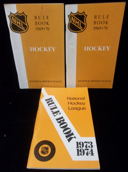 Three NHL Hockey Rule Books