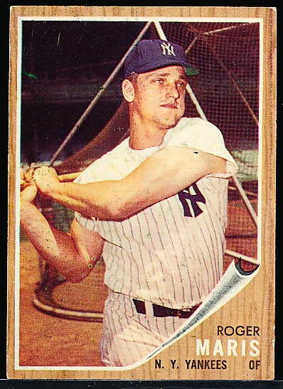 1962 Topps Bb- #1 Roger Maris, Yankees