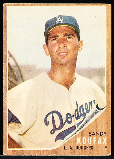 1962 Topps Bb- #5 Sandy Koufax, Dodgers