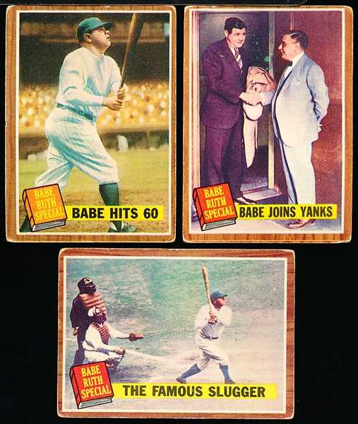 1962 Topps Bb- Babe Ruth- 5 Diff.
