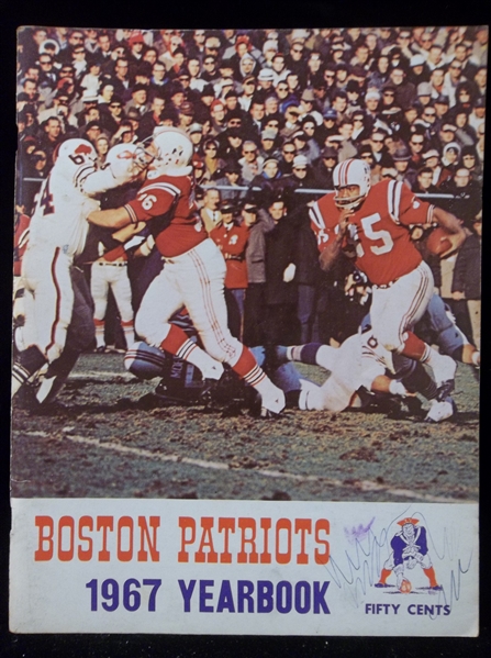 1967 Boston Patriots AFL Football Yearbook