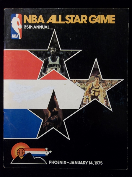 January 14, 1975 NBA All-Star Game Program