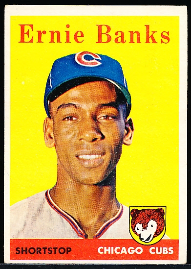 1958 Topps Baseball- #310 Ernie Banks, Cubs