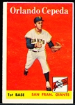 1958 Topps Baseball- #343 Orlando Cepeda, Giants