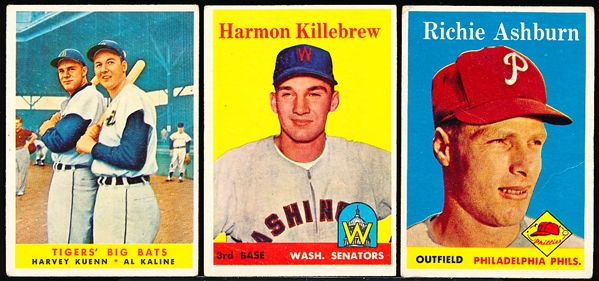 1958 Topps Baseball- 3 Diff.