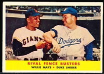 1958 Topps Baseball- #436 Mays/Snider