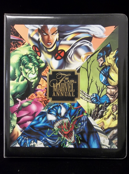 1995 Flair Marvel Annual- 1 Complete Set of 150 Cards + 4 Complete Insert Sets in Special Collector’s Binder