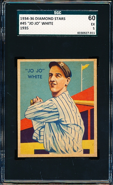 1934-36 Diamond Stars Bb- #45 JoJo White, Detroit Tigers- SGC 60 (Ex 5)